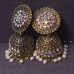 Brass Kundan Jhumka