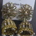 Diamond Brass Jhumka
