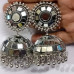 Black Mirror Oxidized Black Metal Jhumka