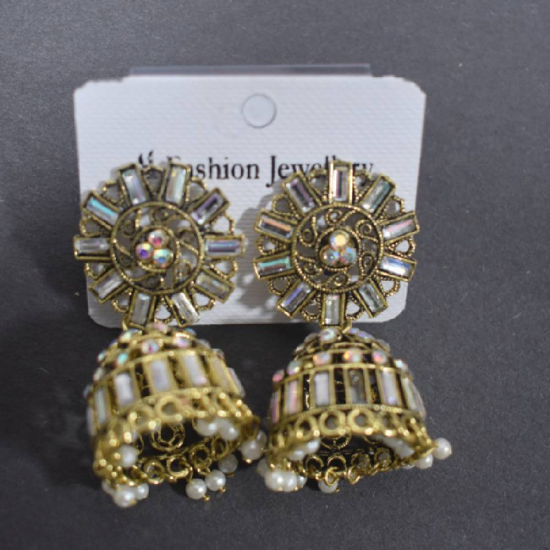 Diamond Brass Jhumka