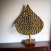 Brass Leaf Ornament with Marble Base for Home and Offices