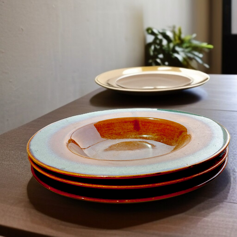 Rustic Artisan Ceramic Plate Set