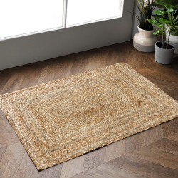 Handwoven Jute Mat – Reversible Rug for Bedroom, Living Space, and Seasonal Décor