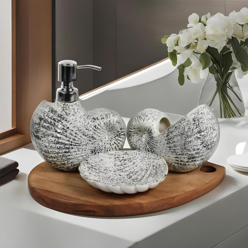 Seaside Serenity Ceramic Bathroom Set