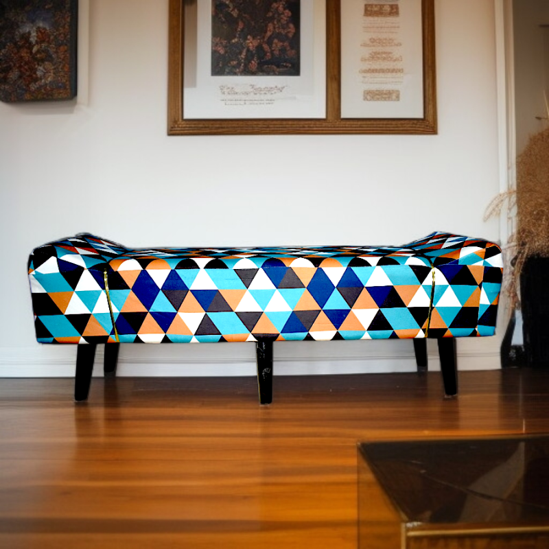 Vibrant Geo Charm Ottoman