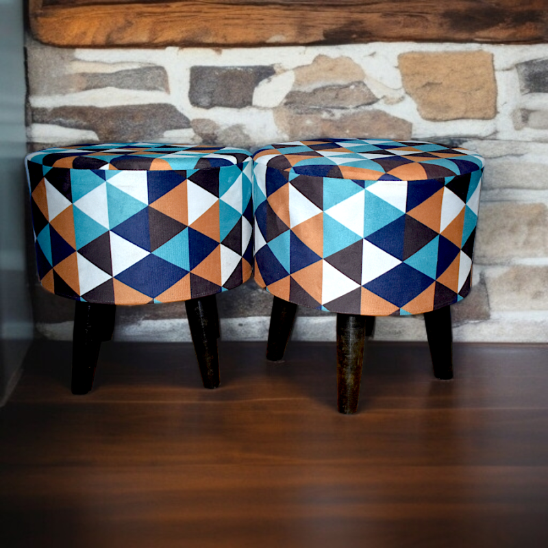 Vibrant Geometry Stools