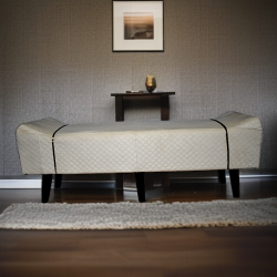 Sophia Luxe Quilted Ottoman Bench