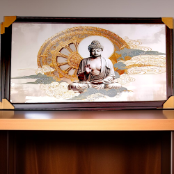 Buddha Painting for Wall Decoration Modern Art Canvas Framed Wall Art for Bedroom Room, Office, Home Decor