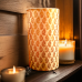 Khadi Shade Floor Lamp with Wood Base