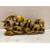 Family Majesty – Elephant Sculpture in Golden Elegance