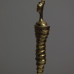 Spiraling Grace - Golden Abstract Figurine