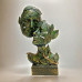 Verdant Visions – Green Leaf Face Sculptures