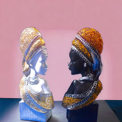 Opposites in Harmony – Dual Tone Bust Sculptures