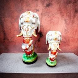 Majestic Grace – Ornate Elephant Figurine Set