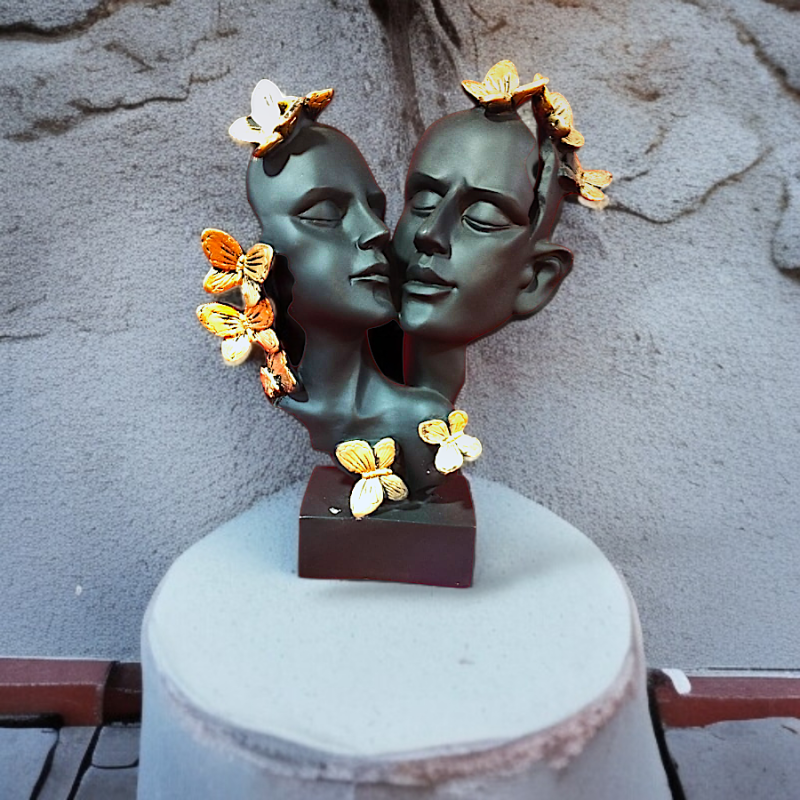 Metamorphosis Muse – Butterfly Face Sculpture