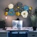 Multicolour Flower Metallic Wall Art
