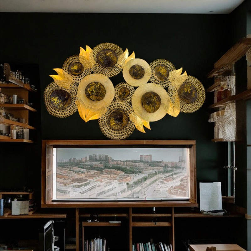 Beautiful Blooming Flowers Metal Wall Hanging Beautiful Blooming Flowers Metal Wall Hanging