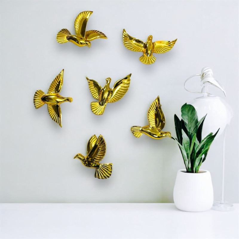 Flight of Elegance - Golden Bird Wall Sculptures Flight of Elegance - Golden Bird Wall Sculptures